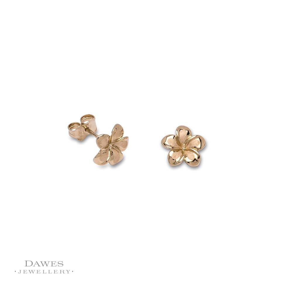 Gold Flower Stud Earrings 9ct - Dawes Jewellery