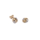 9ct Two Colour Gold Knot Stud Earrings