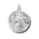 Large Sterling Silver St Christopher Pendant