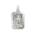 Silver Rectangular St Christopher Pendant 16x12mm