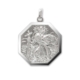 Silver Octagonal St Christopher 20mm Double Sided
