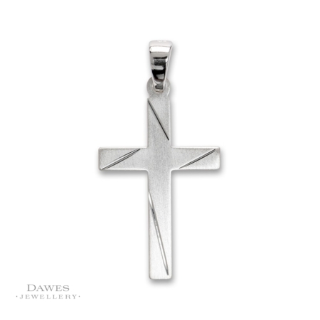 Sterling Silver Diamond Cut Cross