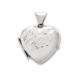 Silver Engraved Heart Shape Locket