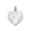 Silver Heart Shape Locket Half Engraved