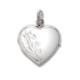 Silver Heart Shape Patterned Locket