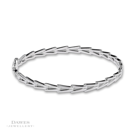 Sterling Silver Bar Link Bracelet 19.5cm