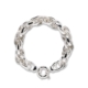 Chunky Silver Bracelet With Cubic Zirconia