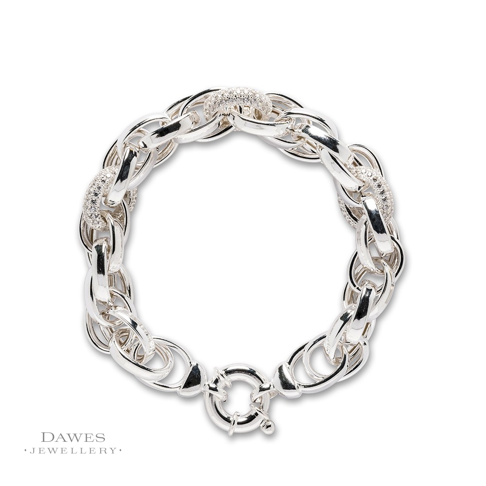 Primal Shapes Chunky Link Chain Bracelet in oxidized sterling silver – Rona  Fisher Jewelry
