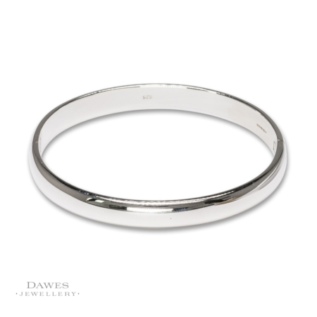 Sterling Silver Oval Heavy Bangle