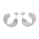 Fancy Silver Hoop Earrings