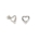 Sterling Silver Heart Shape Stud Earrings