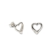 Sterling Silver Heart Shape Stud Earrings