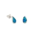 Sterling Silver Imitation Opal Stud Earrings