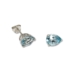 Sterling Silver Pear Shape Blue Topaz Stud Earrings.