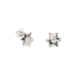 Silver Cubic Zirconia Snowflake Stud Earrings
