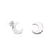 Silver Crescent Moon Stud Earrings.
