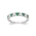 9ct White Gold Emerald and Diamond Half Eternity Ring
