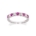 9ct White Gold Ruby & Diamond Half Eternity Ring