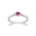 9ct White Gold Ruby & Trefoil Diamond Ring