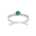 9ct White Gold Emerald & Diamond Ring