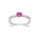 9ct White Gold Ruby & Diamond Ring