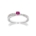 9ct White Gold Ruby & Diamond Crossover Ring