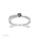 9ct White Gold Sapphire & Diamond Crossover Ring