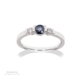 9ct White Gold Sapphire & Diamond Three Stone Ring