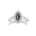 9ct White Gold Marquise Sapphire & Diamond Ring