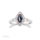 9ct White Gold Marquise Sapphire & Diamond Ring