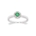 9ct White Gold Emerald & Diamond Cluster Ring