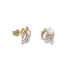 9ct Two Colour Gold Fancy Stud Earrings