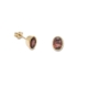 9ct Yellow Gold Oval Garnet Stud Earrings