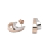 9ct Two Colour Gold Stud Earrings