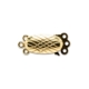 9ct Yellow Gold Oval Three Row Clasp
