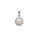Silver Cubic Zirconia & Pearl Cluster Pendant