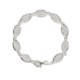 Oval Silver Patterned Link Bracelet 19cm