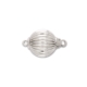 Sterling-Silver Fluted Ball Clasp 10mm Round