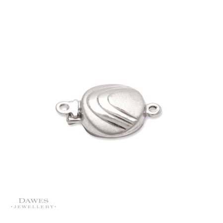 Sterling-Silver Single Row Pearl Clasp