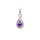Sterling-Silver Amethyst and Diamond Pendant