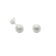 Silver Glitter Snowball Stud Earrings 