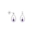 Silver Amethyst and Diamond Drop Earrings