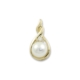9ct Yellow Gold Cultured Pearl And Diamond Pendant