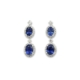 18ct White Gold Sapphire And Diamond Drop Earrings