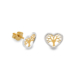 9ct Two Colour Gold Tree Of Life Stud Earrings